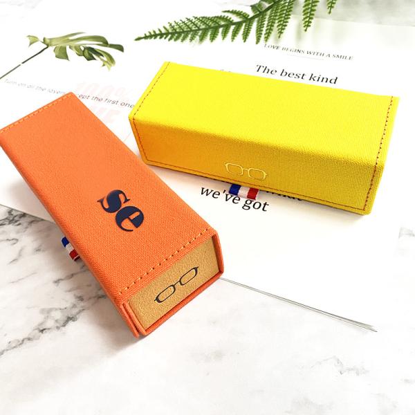 Factory New Design Eco-Friendly Top Quality Handmade Canvas Folding Sunglasses Case