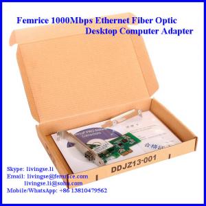 Quality Femrice 1000Mbps Ethernet Single Port Desktop Computer Network Card/Adapter, FMI210-SFP wholesale