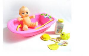 Quality Bathing baby doll with a baby bath tub, large ducklings wholesale