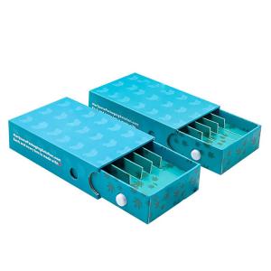 China Custom Childproof Children Child Resistant Packaging Boxes Slide Drawer Box Packaging with Divider on sale