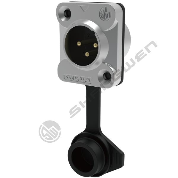 High Power Waterproof 3 Pin XLR Plug Female Socket Adapter IP65 DMX Panel Mount Audio Wire Connector Zinc Alloy Material