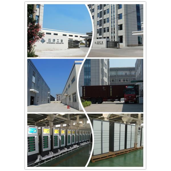 8 Lockers Free Cell Phone Charging Stations Advertising Kiosk With Different Languages UI