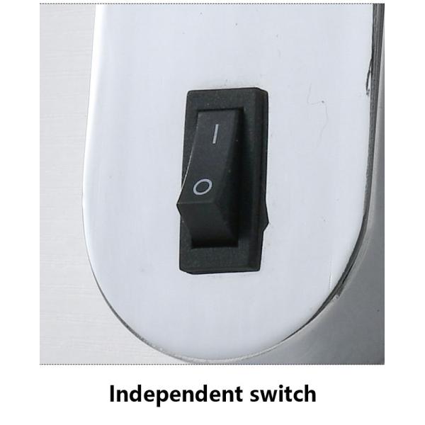 3W Cree LED Wall Light 3000K With Adjustable Angle Aluminum Silver Switch