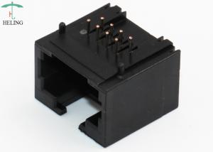 Quality Unshielded Black 8P8C RJ45 Modular Connector Ethernet Jacks For PC Card Without LED wholesale