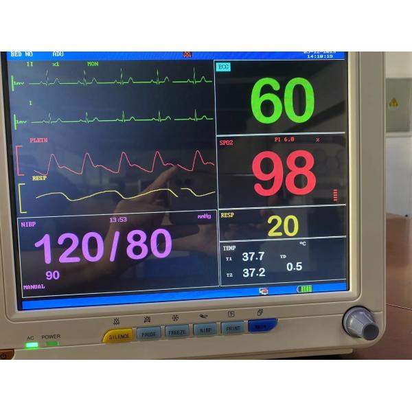 12.1 Inch TFT LCD Screen Portable Cardiac Patient Monitor ECG SPO2 NIBP Vital Signs Monitors