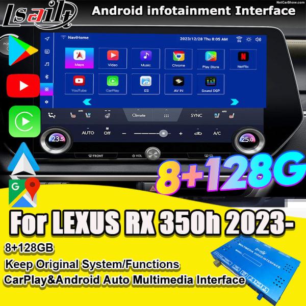 Cheap Android Multimedia Video Interface for RX350h RX500H 2023-2024 NX LX GX ES Included NetFlix, YouTube, Sim Card Slot for sale