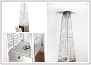 Quality Tall Quartz Glass Tube Patio Heater , Powder Coated / Stainless Steel Gas Patio Heater wholesale