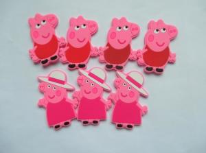 Quality Funny 3d Cartoon Pig Shape Rubber Fridge Magnet PVC In Pink Color , Best Tourist Fridge Magnet Soft PVC wholesale