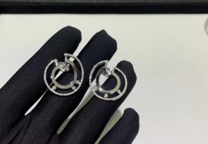Quality White Gold 0.80 Carat VS Diamond Hoop Earrings 2.4cm designer brand jewelry wholesale