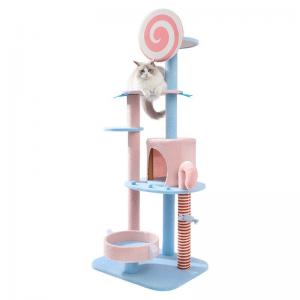China Climbing Frame Cat Tree Nest Integration Large Cat Living Articles With Two Beds on sale