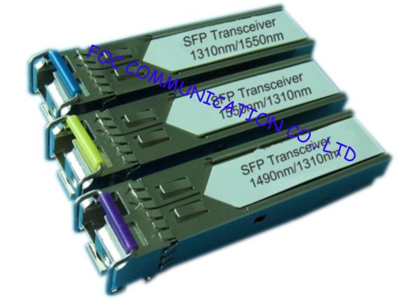 Cheap Bi - Di Gigabit Ethernet Transceiver , Small Form-Factor Pluggable Optical Transceiver for sale