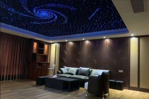 Quality Noise Reduction Polyester Ceiling Tiles Starry Sky Optic Star Ceiling Lighting wholesale
