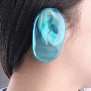 Quality Protect Silicone Ear Covers , Blue Clear Silicone Ear For Personal Use / Hairdressing Salon wholesale