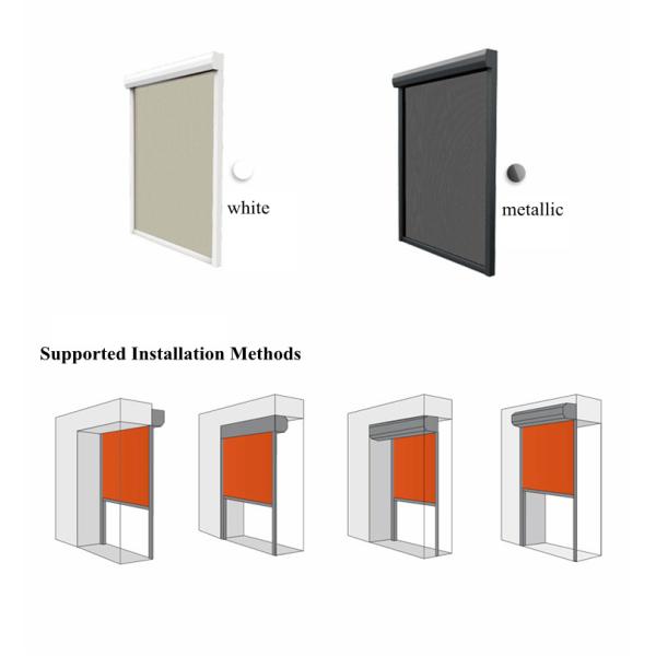 Retractable Windproof Ultra Smart Blinds Outdoor Blackout Motorized Zipper Roller Blinds
