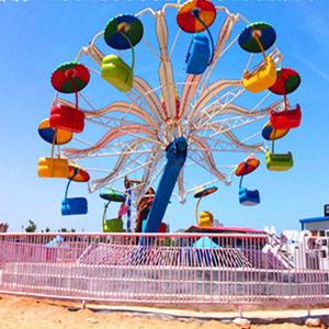 China Double Flying Children'S Amusement Rides  32 Riders 3.65m Height Adjustable Speed on sale