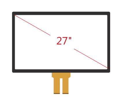 Cheap Embedded 27" G+G Projective Capacitive Touch Screen , Lcd Touch Screen Panel for sale