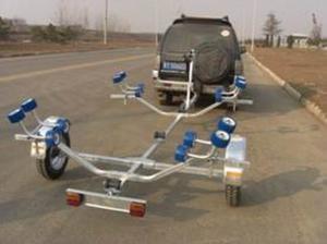 Quality Easy Take Two Axle Boat Trailer , 4.5m Foldable Boat Trailer For Inflatable Boats wholesale