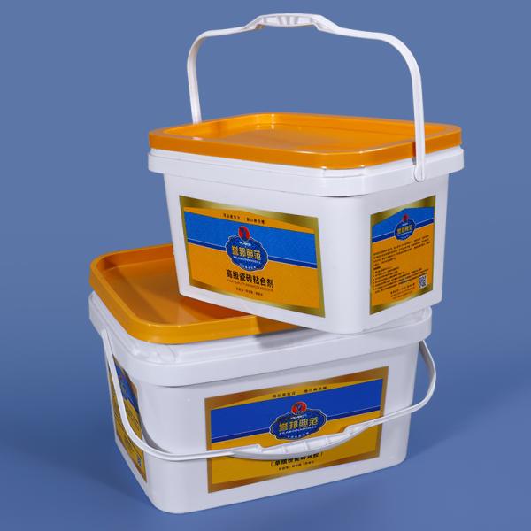 Square Plastic Barrel With Lid Handle For Paint Food Shea Butter Sauce Packaging Box 10L Capacity