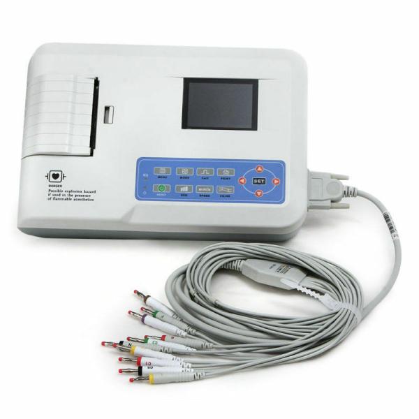 Cheap 3 channel Portable ecg monitor electrocardiography machine ekg ecg machines home ecg devices software Printer for sale