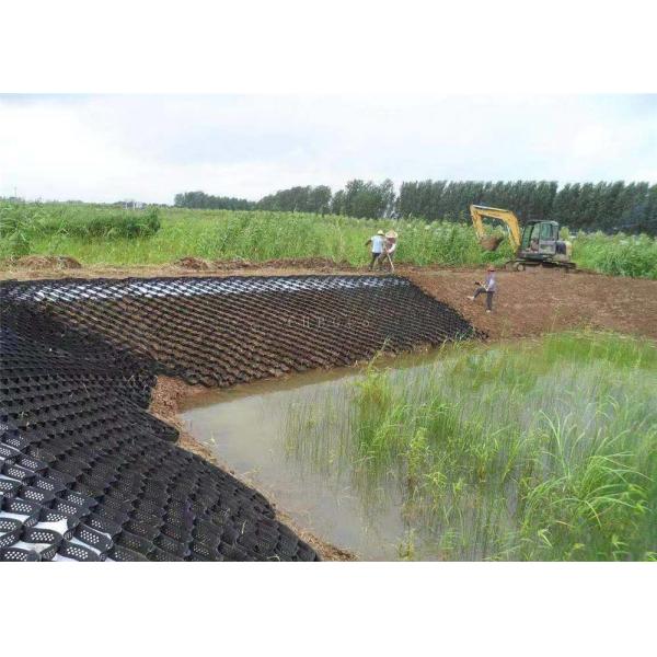 Color Black Textured Geocell Hdpe Height 50mm-250mm Thickness 1.0mm
