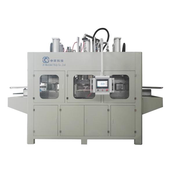 High Performance Cup Lid Making Machine , PLC Control Pulp Molding Equipment