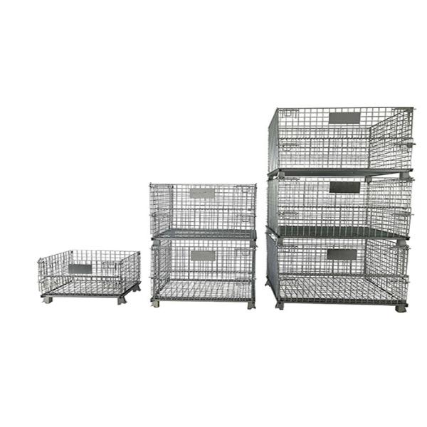 500kg Pallet Stacking SGS Collapsible Wire Mesh Container Customize Warehouse Equipment