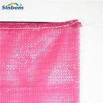 Customized Drawstring Pink Plastic Pp Leno Mesh Onion Bags with Ginger Net Bag