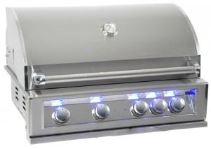 Quality Luxury outdoor bbq kitchen built in gas bbq grill bbq island with back burner, LED light , cast SUS 304 Burner for US wholesale