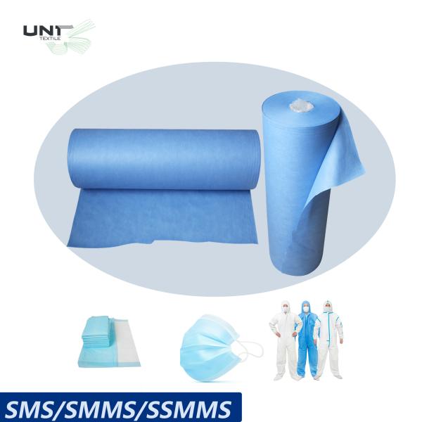 Eco Friendly Blue Polypropylene PP Spunbond Non Woven Fabric For Surgical Gown