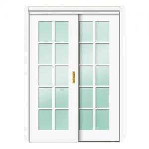 China AB-ADL500 double leaf glass wooden interior door on sale