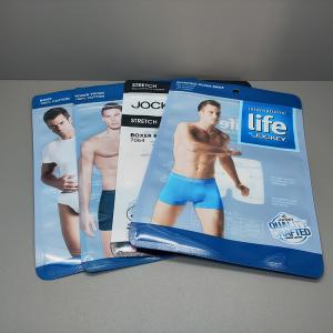 China Plastic Three Side Seal Pouch Transparent Custom Mylar Bag For Man'S Underwear on sale