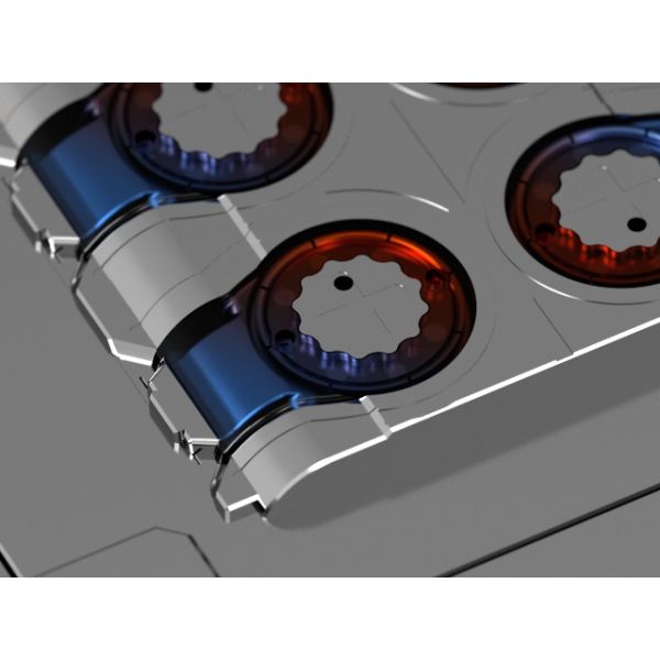 OEM / ODM : Custom Household Appliance Molds / Transparent On-board Clamp Bracket (1*8) No.24119-B