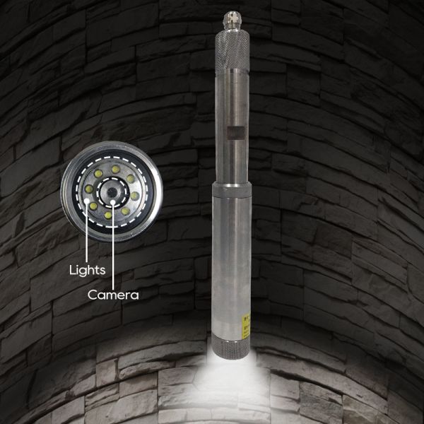 50mm Single Water Resistance Borehole Camera For Deep Well Inspection Precise Positioning