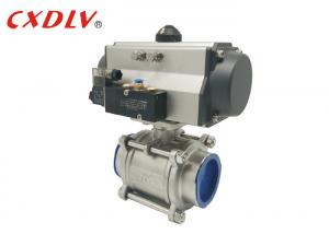Quality Rotary Actuated Industrial Pneumatic Valves 1000WOG Stainless Steel Ball Valve wholesale