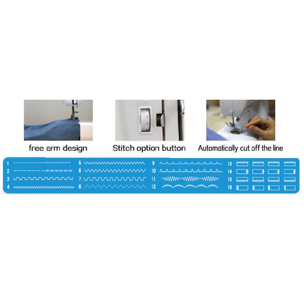 UFR-611 Sewing Machine with Lock Stitch Formation and Overall Dimensions 368*145*270