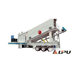 China High Efficiency Hard Stone Mobile Crushing Plant , Impact Crusher Station on sale