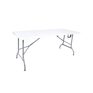 Elegent Plastic Folding Tables Rust Resistance Fold In Half Tabletop Panel
