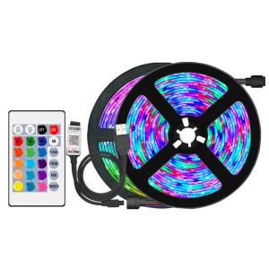 China 180LEDS 10M RGB 5050 Led Strip Light with TUYA WIFI Control 24Key IR Remote and Music Sync PCB Width 10mm on sale