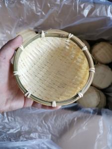 Quality OPP Wrapped Bamboo Fruit Basket Gift Crafts Natural Bamboo Basket 17cm 19cm 23cm wholesale