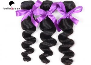 Quality Loose Wave Peruvian Hair ,  Virgin Natural Black Hair Extensions Tangle-Free wholesale