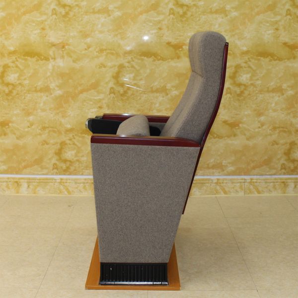 Rechargeable Folding Auditorium Seating , Practical ODM Cinema Chair With Cup Holder