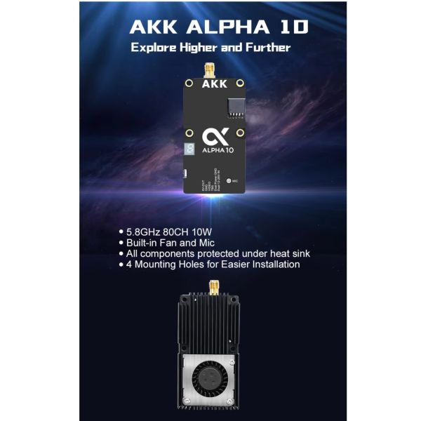 10W5.8-6.0GHz Analog FPV Video Transmitter ModuleDroneVTxAccessory