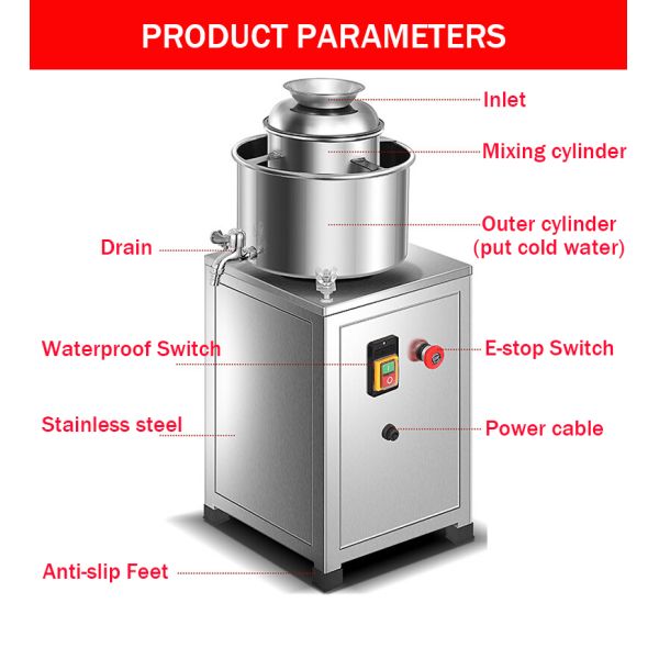 220V 380V Meat Beating Machine 2kg/time Food Making Machinery