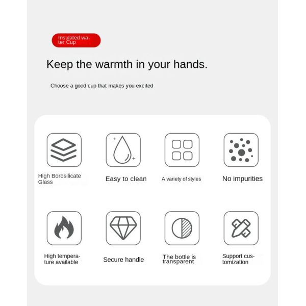 Spill Proof 500ml Colorful Outdoor Travel Glass Water Bottle With Straw Bamboo Lid Water Bottle Lightweight For Home OfficeCustomized Acceptable