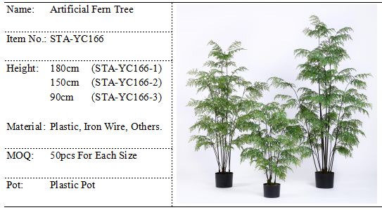 Lush Artificial Fern Plants , Plastic Fern Plants UV Protected Sturdy Refreshing Gorgeous