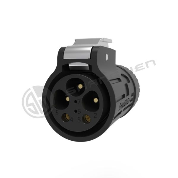 Outdoor 7 Pin IP67 Power Connector Dustproof Waterproof Powercon