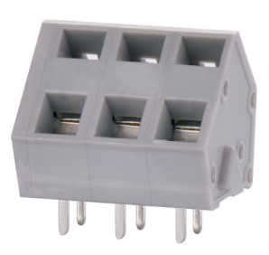 135Deg Double Row Wiring Screwless Terminal Block Grey For Secure Quick Connect