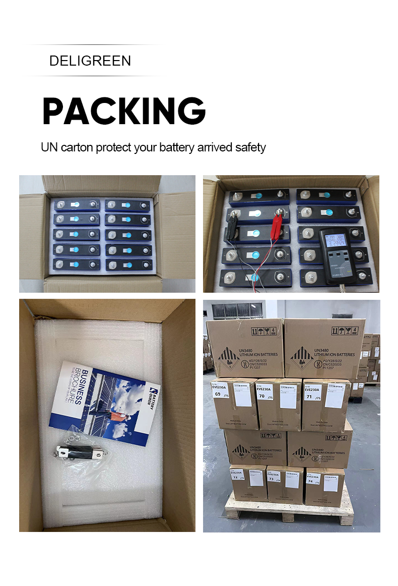 3.2V 314Ah LiFePO4 Prismatic Cells for Solar Energy Storage EU Stock Poland Warehouse Blue PVC Cycle Life 10000 cycles