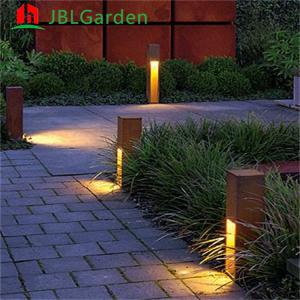 Quality Home Decoration Garden Lights Corten Steel Light Box 200cm Length With Solar Energy wholesale