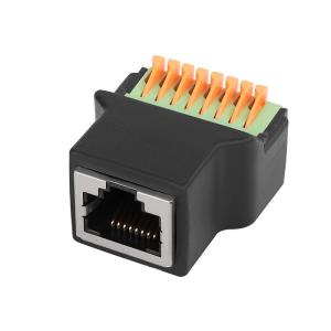 Quality RJ45 Protocol To 8Pin Core Quick-connect Terminal Without Welding Female 8P8C Crystal Head Network, With Thread wholesale